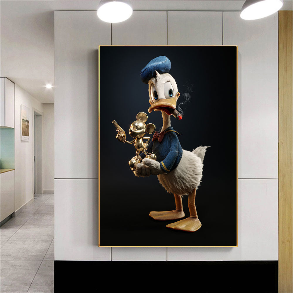 Arthia Designs - Donald Duck Smoking Cigar Canvas Art - Review