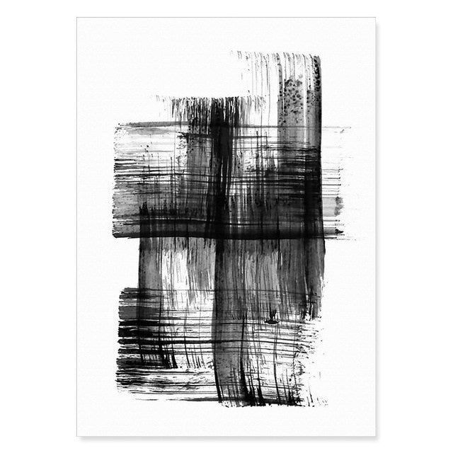 Arthia Designs - Abstract Brush Strokes Black Ink Canvas Art - Review