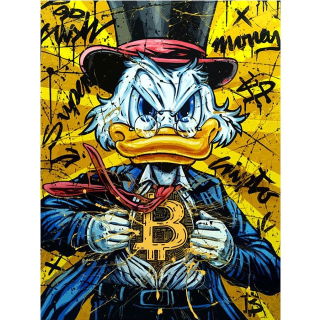 Arthia Designs - Donald Duck Bitcoin Graffiti Canvas Art - Review