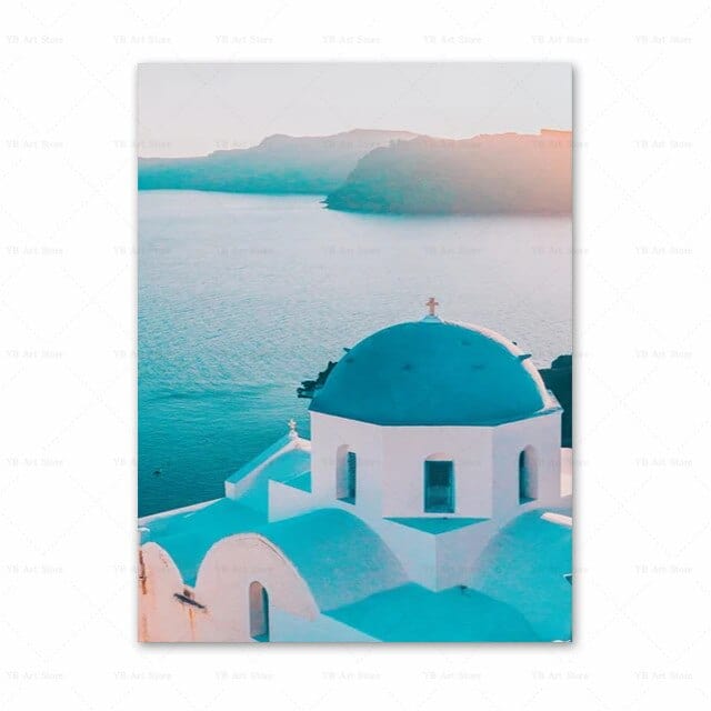 Arthia Designs - Santorini Summer View Gallery Wall Canvas Art - Review