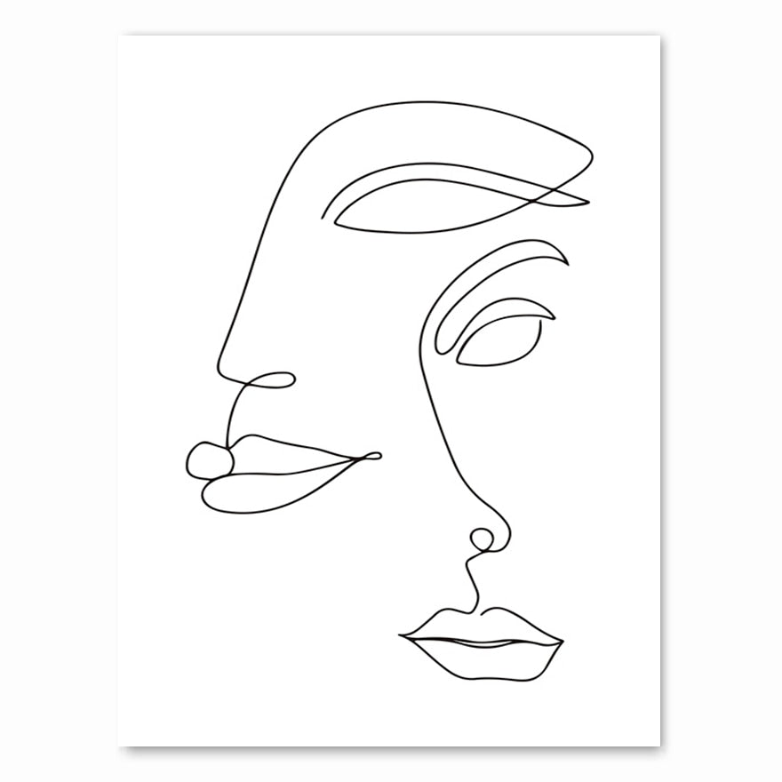 Arthia Designs - Abstract Figures Line Sexy Woman Canvas Art - Review