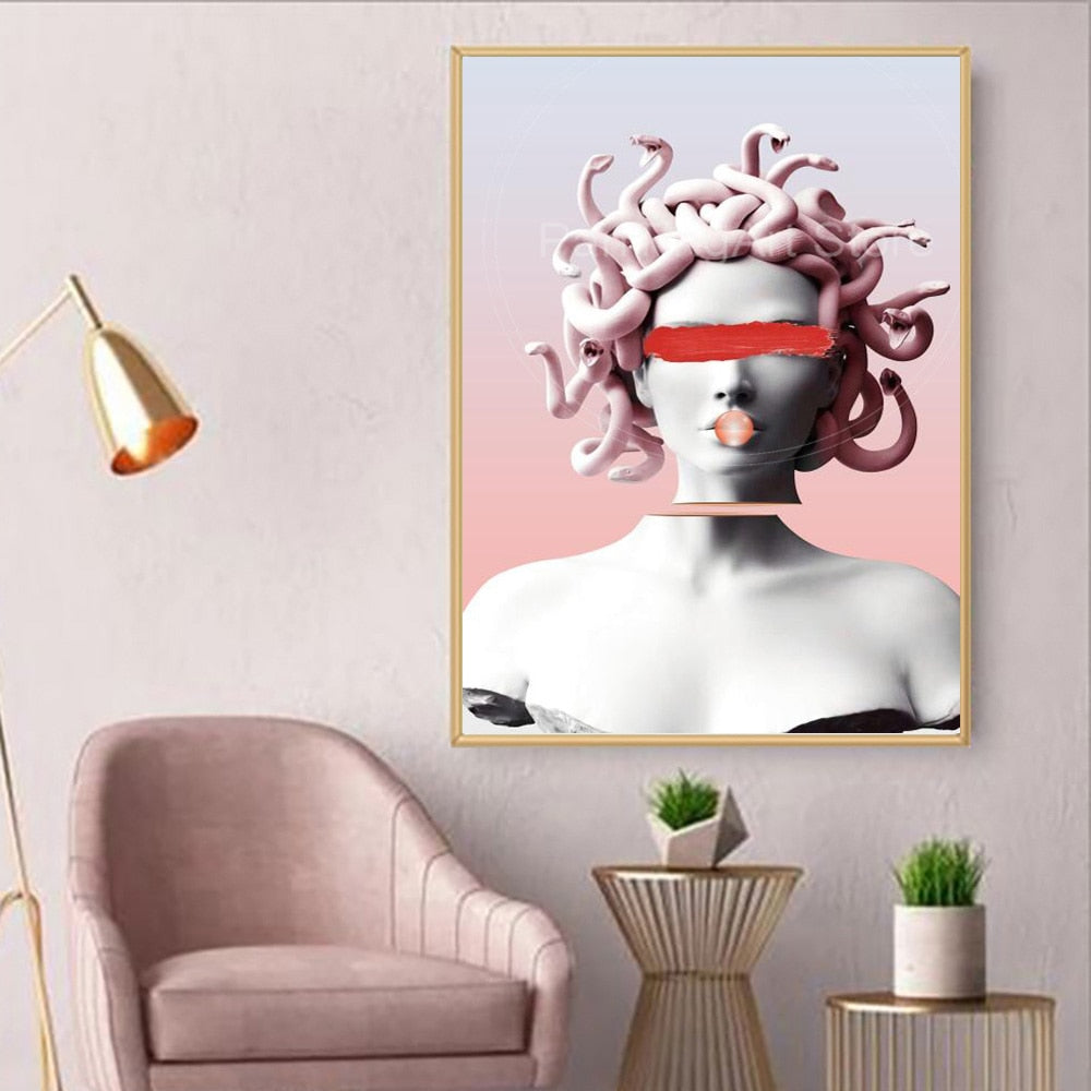 Arthia Designs - Medusa Vaporwave Sculpture Canvas Art - Review