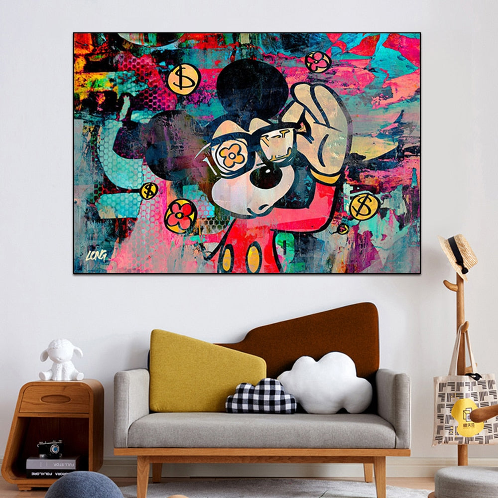 Arthia Designs - Mickey Mouse Cartoon Graffiti Canvas Art - Review