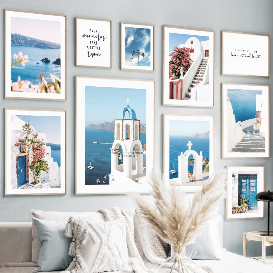 Arthia Designs - Magical Santorini Sea View Canvas Art - Review