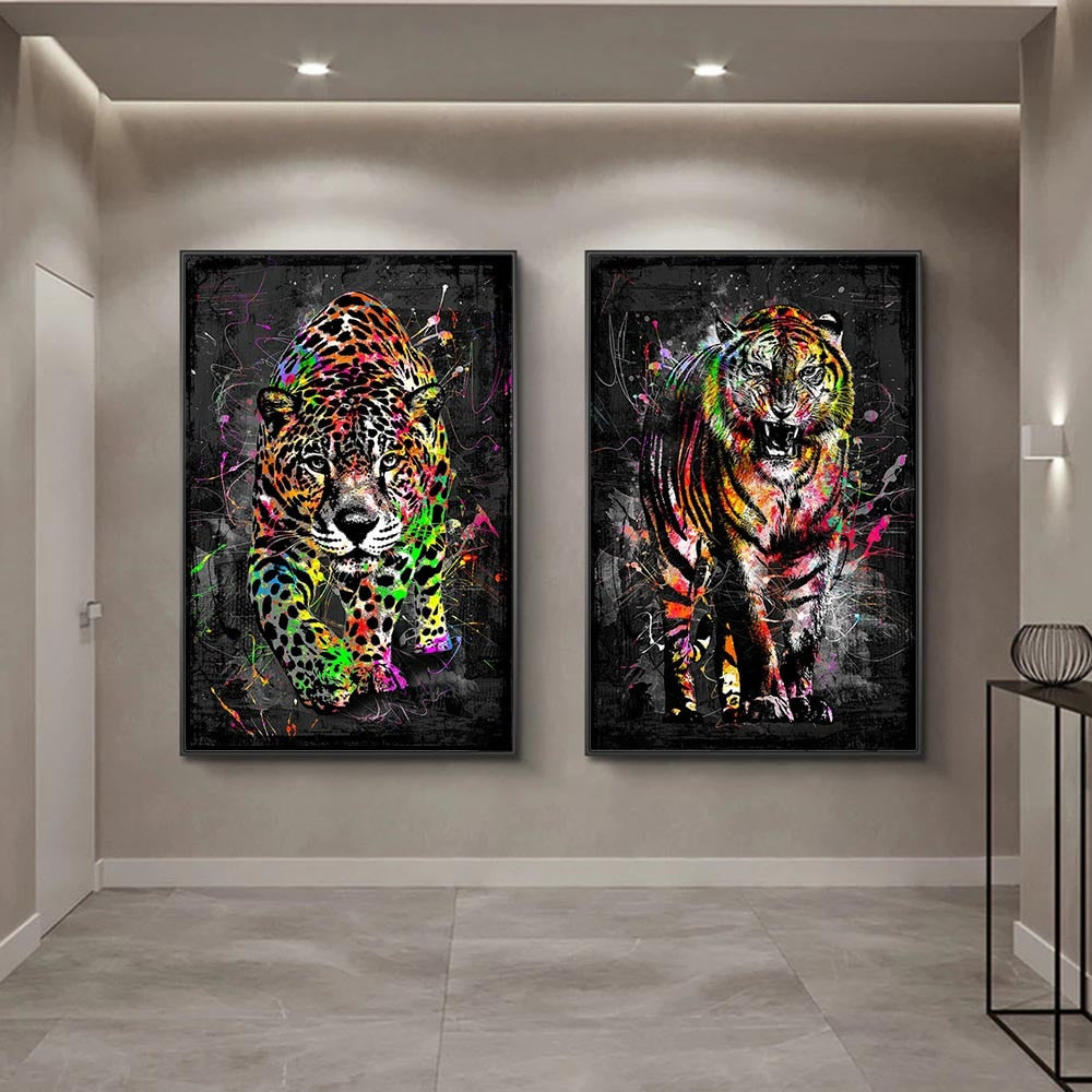 Arthia Designs - Graffiti Animals Oil Paintings Canvas Art - Review