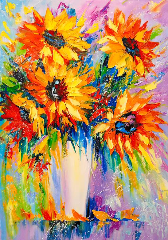 Arthia Designs - Colorful Floral Oil Painting Canvas Art - Review