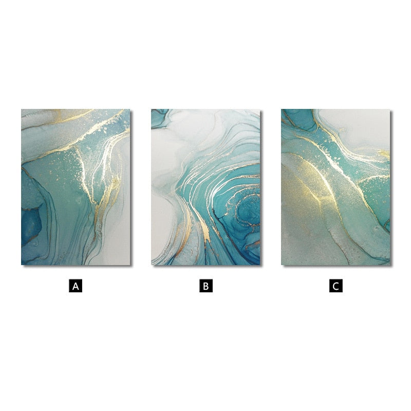 Arthia Designs - Abstract Luxury Blue Ocean Canvas Art - Review