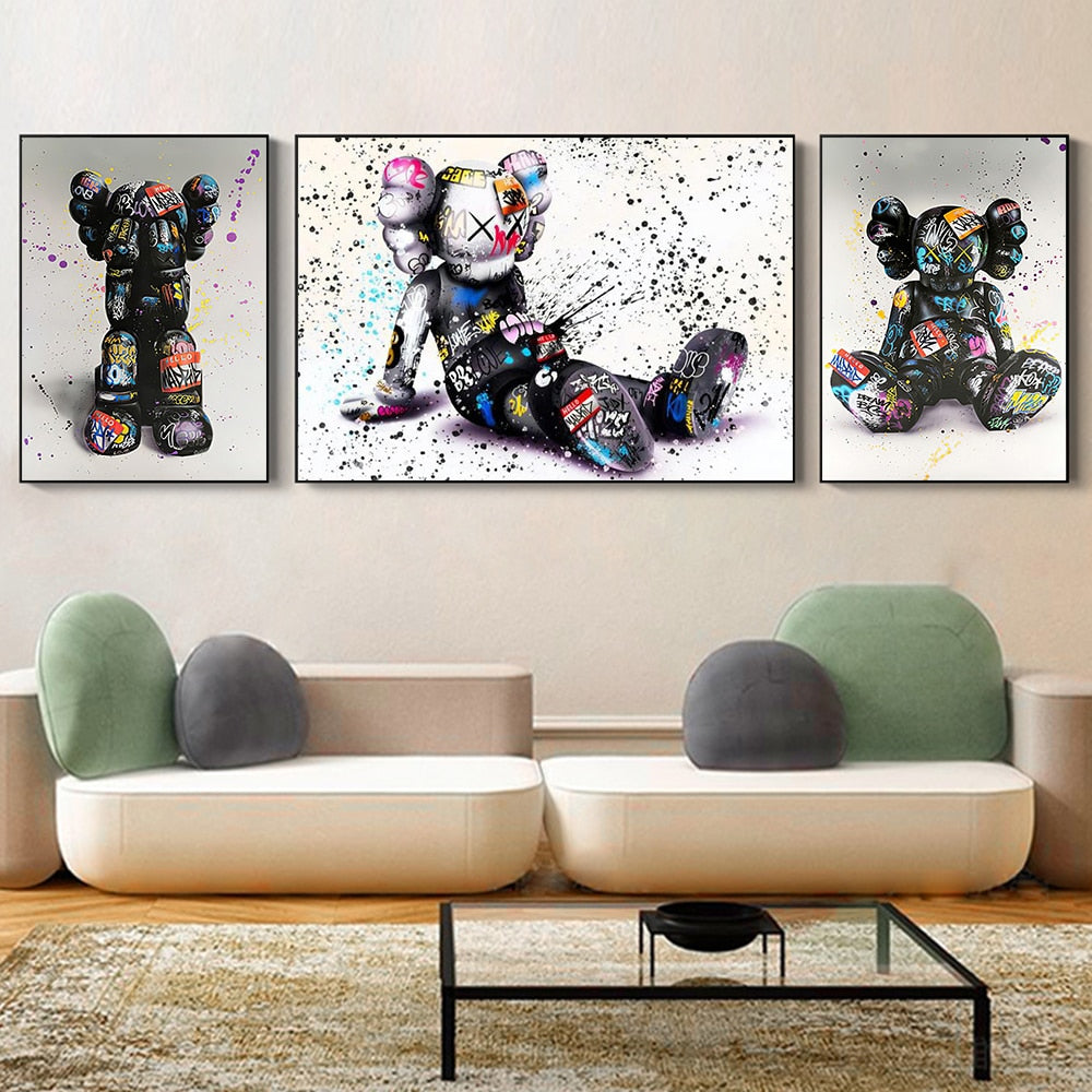 Arthia Designs - Graffiti Bear Statue Canvas Art - Review