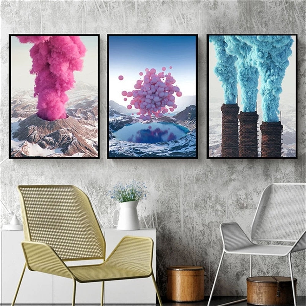 Arthia Designs - Balloon Volcano Eruption Canvas Art - Review