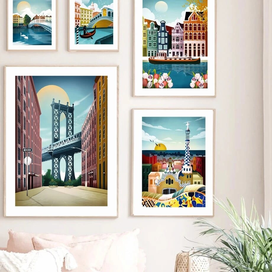 Arthia Designs - Summer City Travel Destination Canvas Art - Review