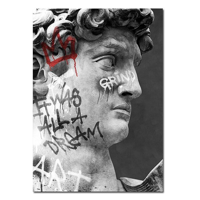 Arthia Designs - Graffiti Greek David Sculpture Canvas Art - Review