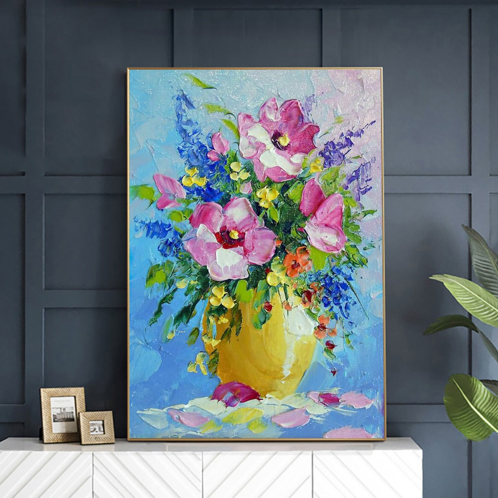 Arthia Designs - Colorful Floral Oil Painting Canvas Art - Review