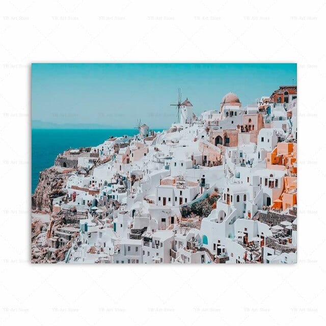 Arthia Designs - Santorini Summer View Gallery Wall Canvas Art - Review