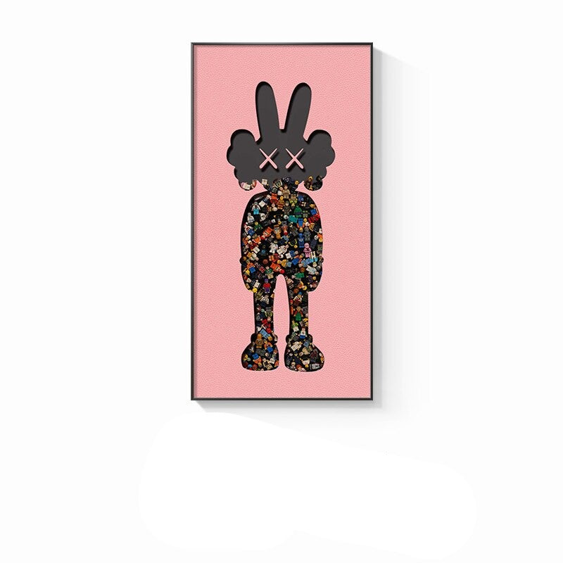 Arthia Designs - Bearbrick Street Posters Wall Canvas Art - Review