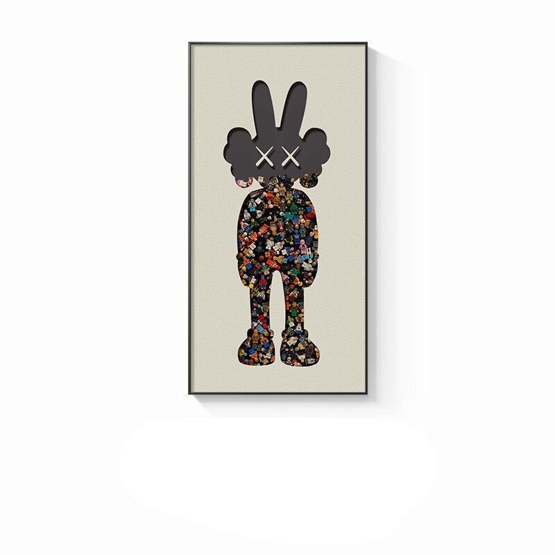 Arthia Designs - Bearbrick Street Posters Wall Canvas Art - Review