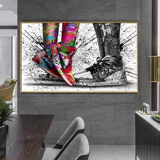 Arthia Designs - Couple Graffiti Sneakers Canvas Art - Review