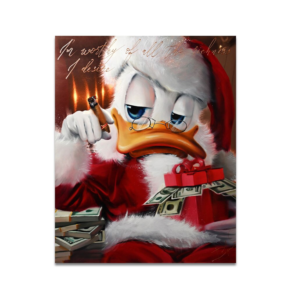 Arthia Designs - Donald Duck Santa Claus Canvas Art - Review