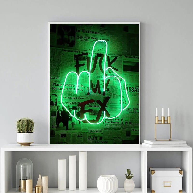 Arthia Designs - Taste My Middle Finger Canvas Art - Review