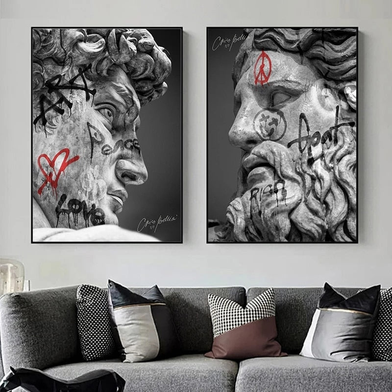 Arthia Designs - Graffiti David Head Sculpture Canvas Art - Review