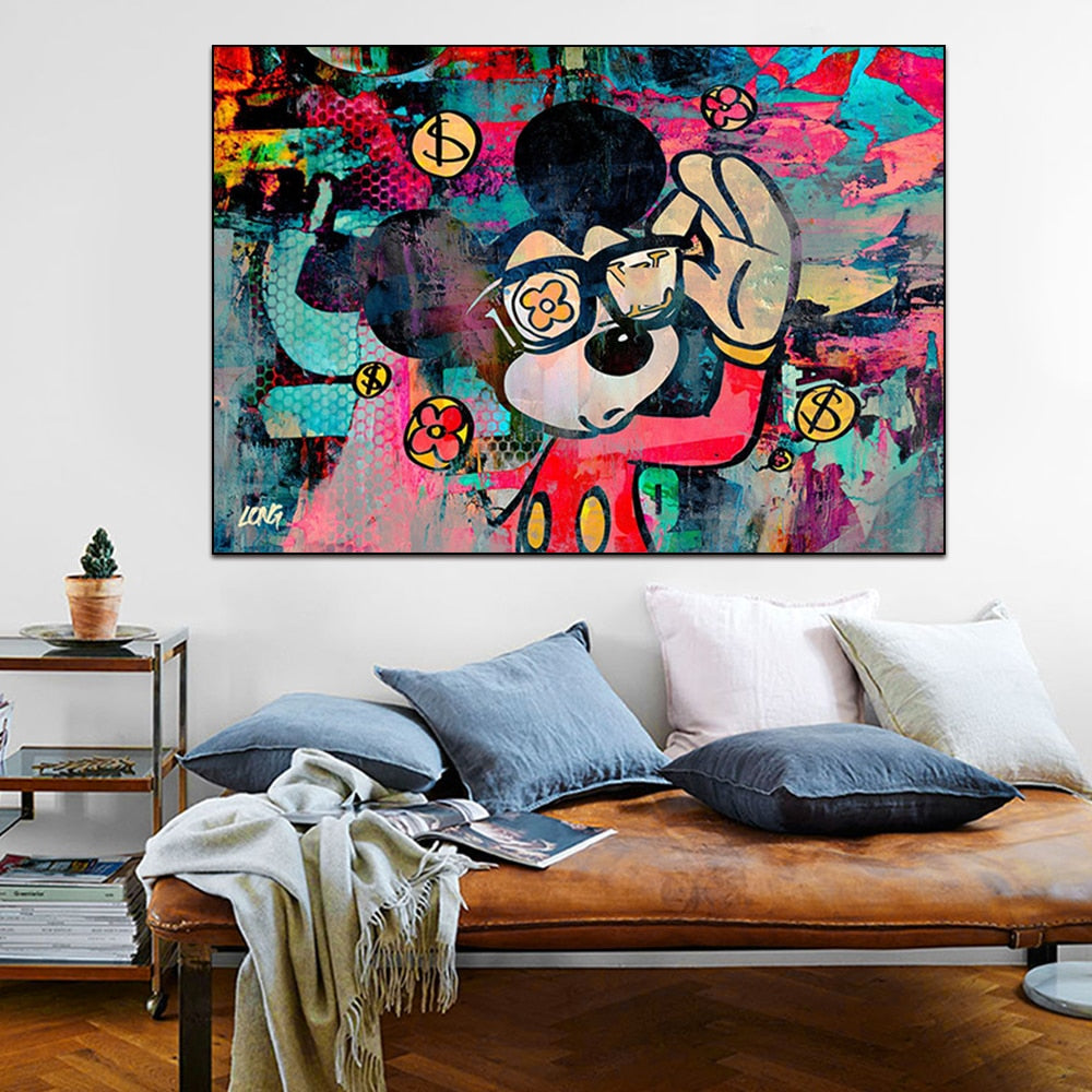 Arthia Designs - Mickey Mouse Cartoon Graffiti Canvas Art - Review