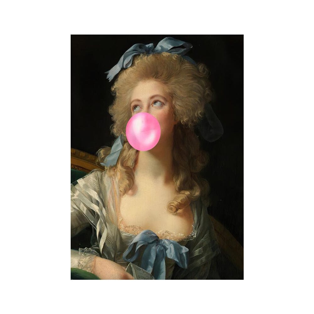 Arthia Designs - Vintage Women Blowing Bubble Gum Canvas Art - Review