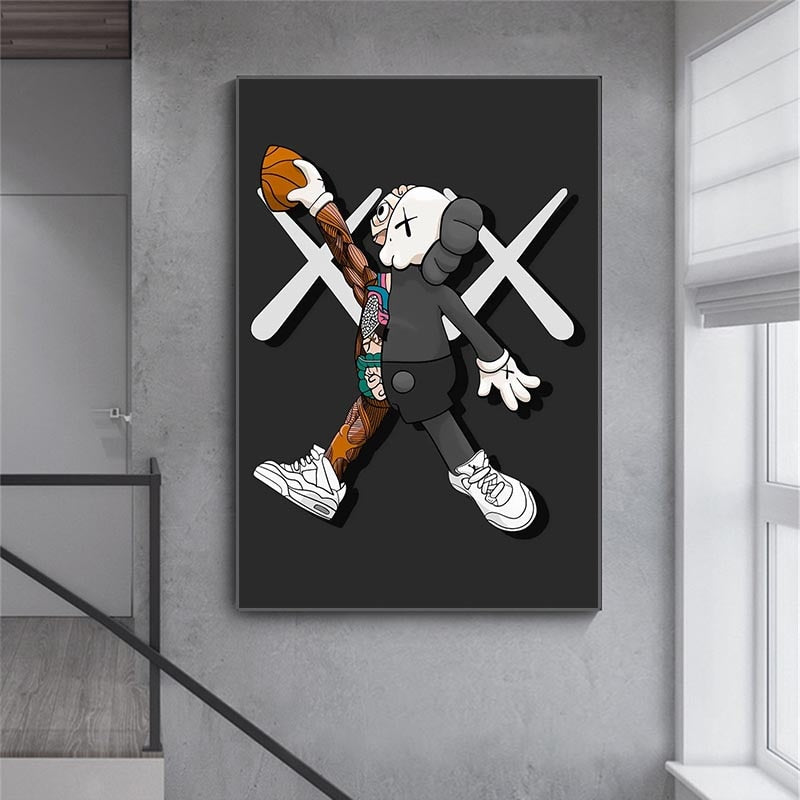 Arthia Designs - Fashion Cartoon Playing Basketball Canvas Art - Review