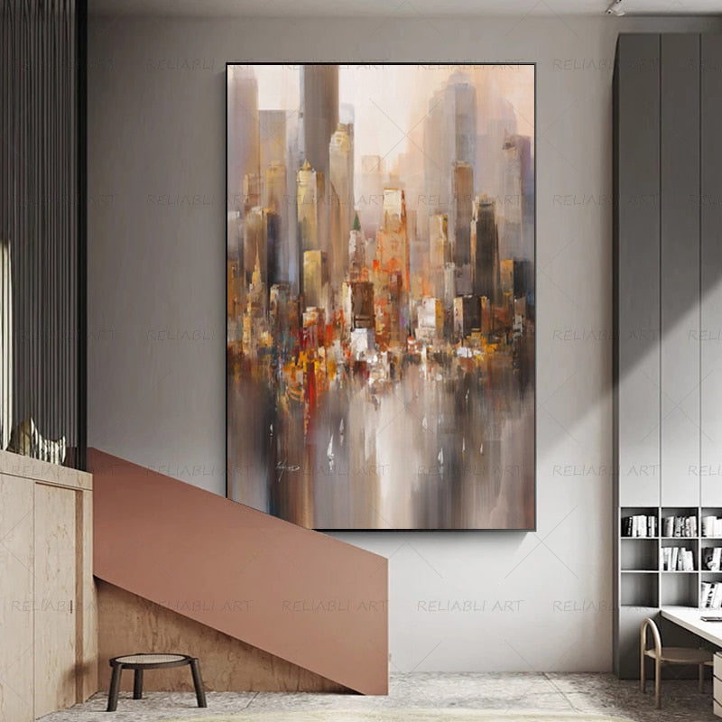 Arthia Designs - Abstract Rainy City View Canvas Art - Review