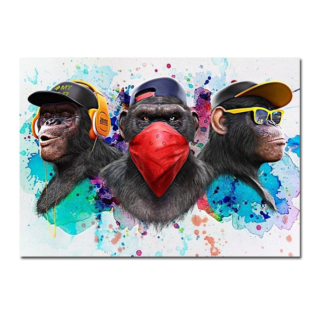 Arthia Designs - Graffiti Hip-Hop Monkeys Canvas Art - Review