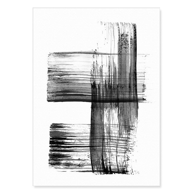 Arthia Designs - Abstract Brush Strokes Black Ink Canvas Art - Review