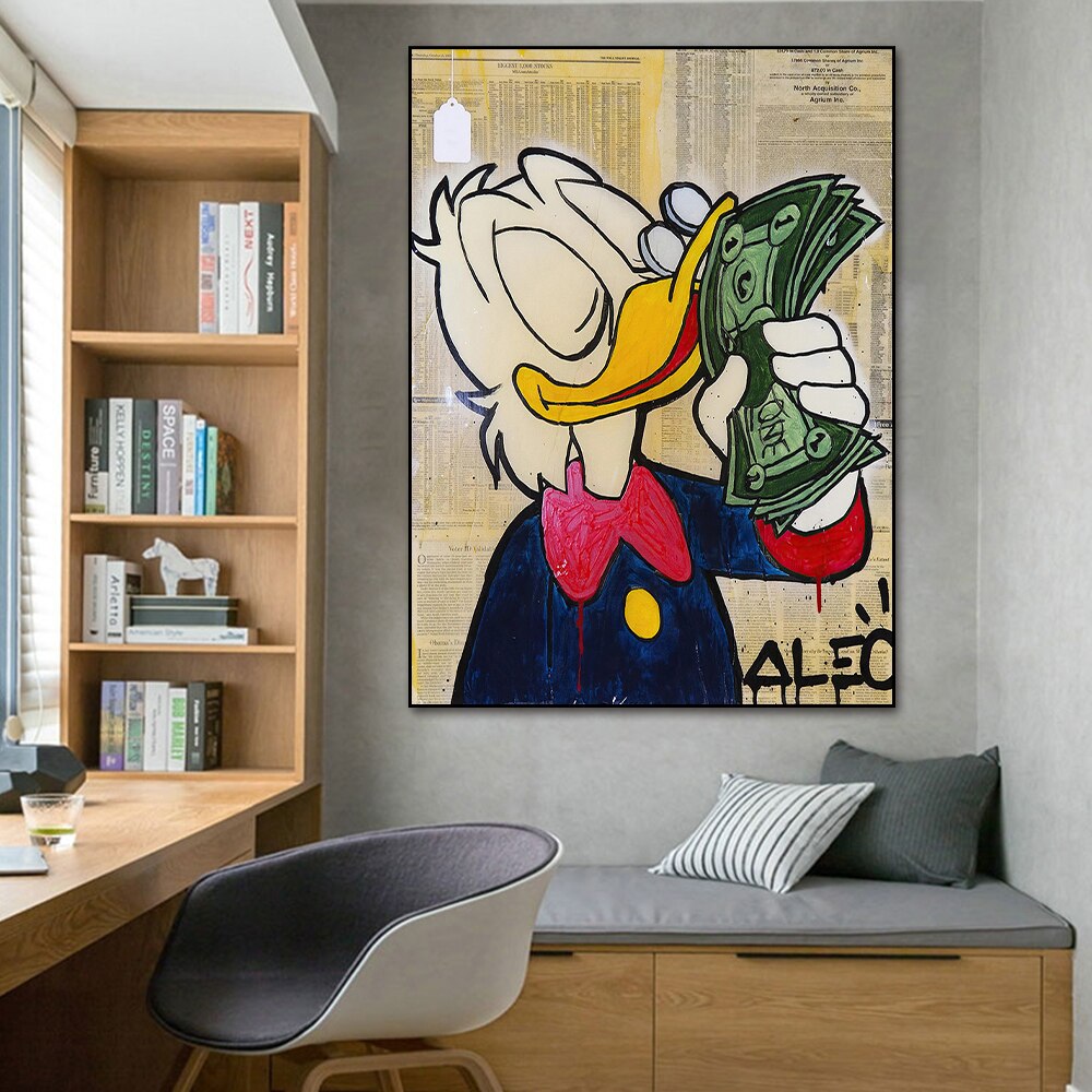 Arthia Designs - Money Loving Donald Duck Canvas Art - Review