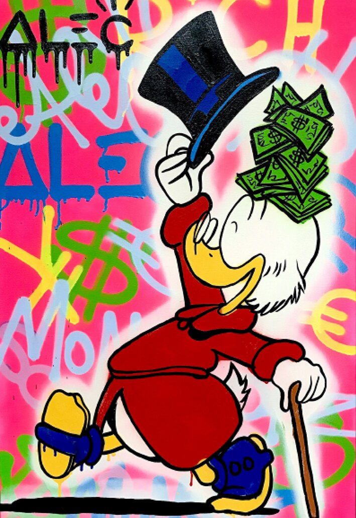 Arthia Designs - Money Loving Donald Duck Canvas Art - Review