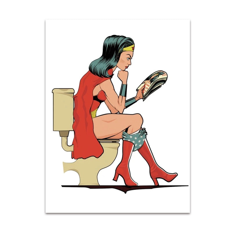 Arthia Designs - DC Superheroes Pooping Canvas Art - Review