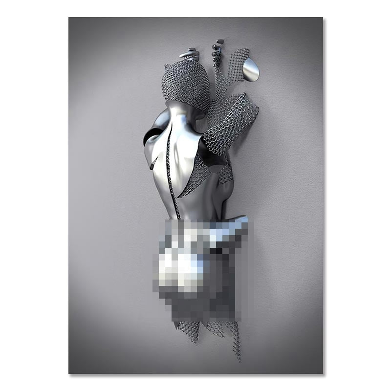 Arthia Designs - Abstract Sexy Couple Metal Figure Canvas Art - Review