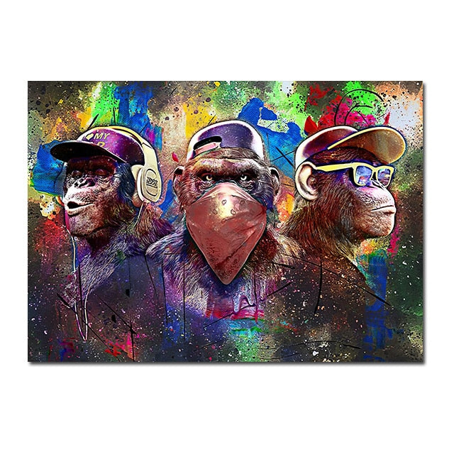 Arthia Designs - Graffiti Hip-Hop Monkeys Canvas Art - Review