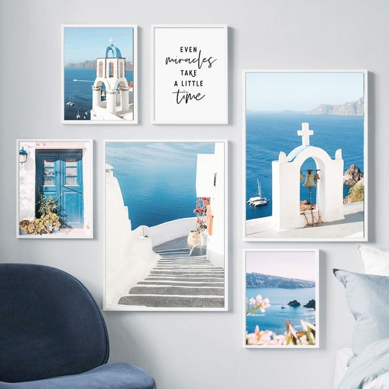 Arthia Designs - Magical Santorini Sea View Canvas Art - Review