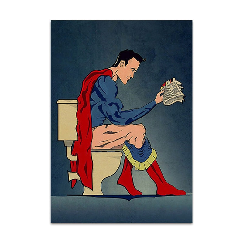 Arthia Designs - DC Superheroes Pooping Canvas Art - Review