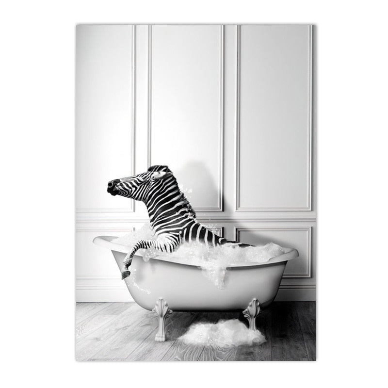 Arthia Designs - Baby Animal Bathing Canvas Art - Review