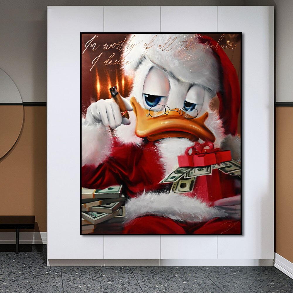 Arthia Designs - Donald Duck Santa Claus Canvas Art - Review