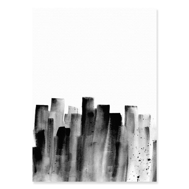 Arthia Designs - Abstract Brush Strokes Black Ink Canvas Art - Review