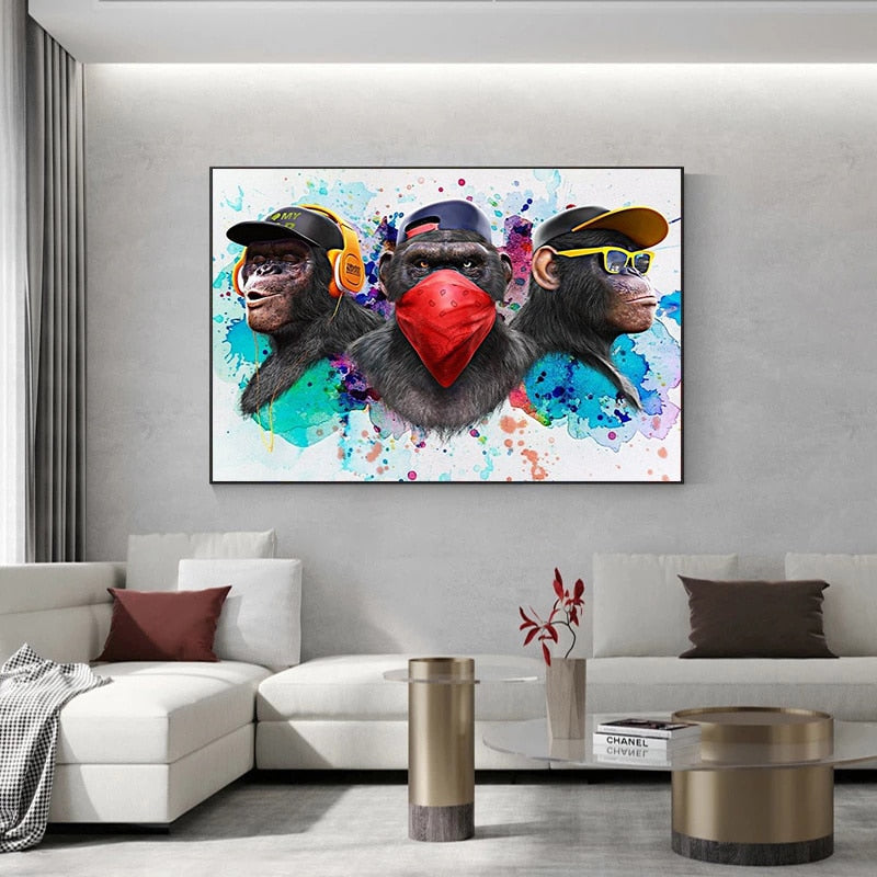 Arthia Designs - Graffiti Hip-Hop Monkeys Canvas Art - Review