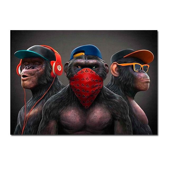 Arthia Designs - Graffiti Hip-Hop Monkeys Canvas Art - Review