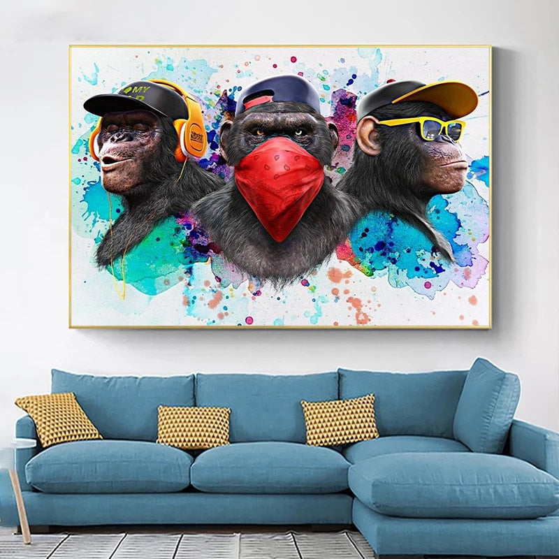 Arthia Designs - Graffiti Hip-Hop Monkeys Canvas Art - Review