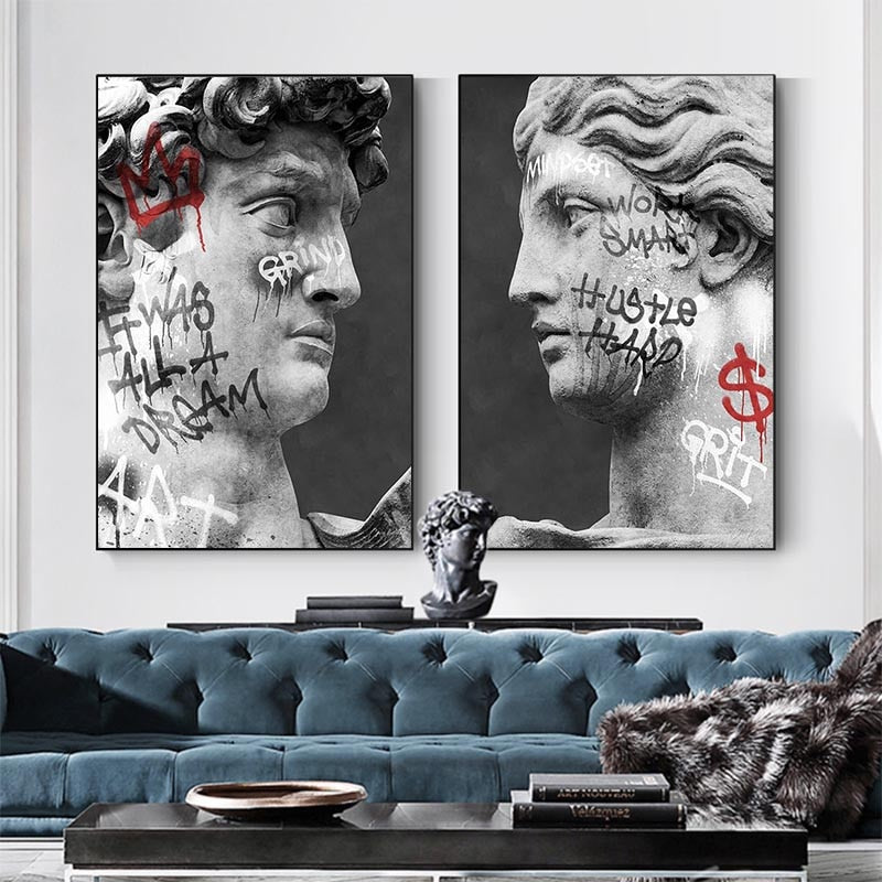 Arthia Designs - Graffiti David Head Sculpture Canvas Art - Review