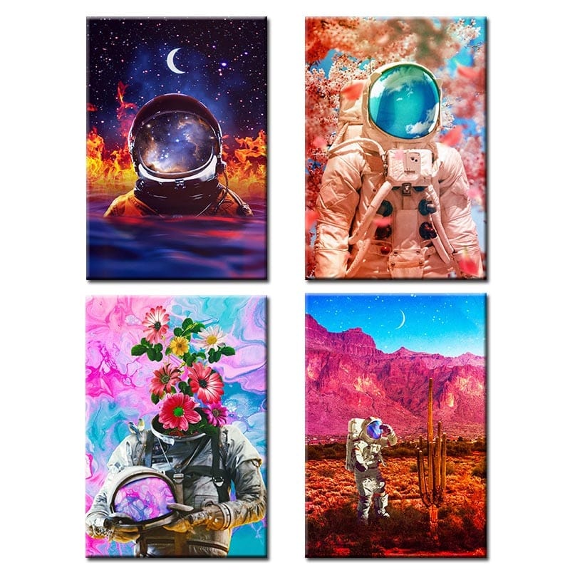 Arthia Designs - Dystopian Floral Astronauts Canvas Art - Review