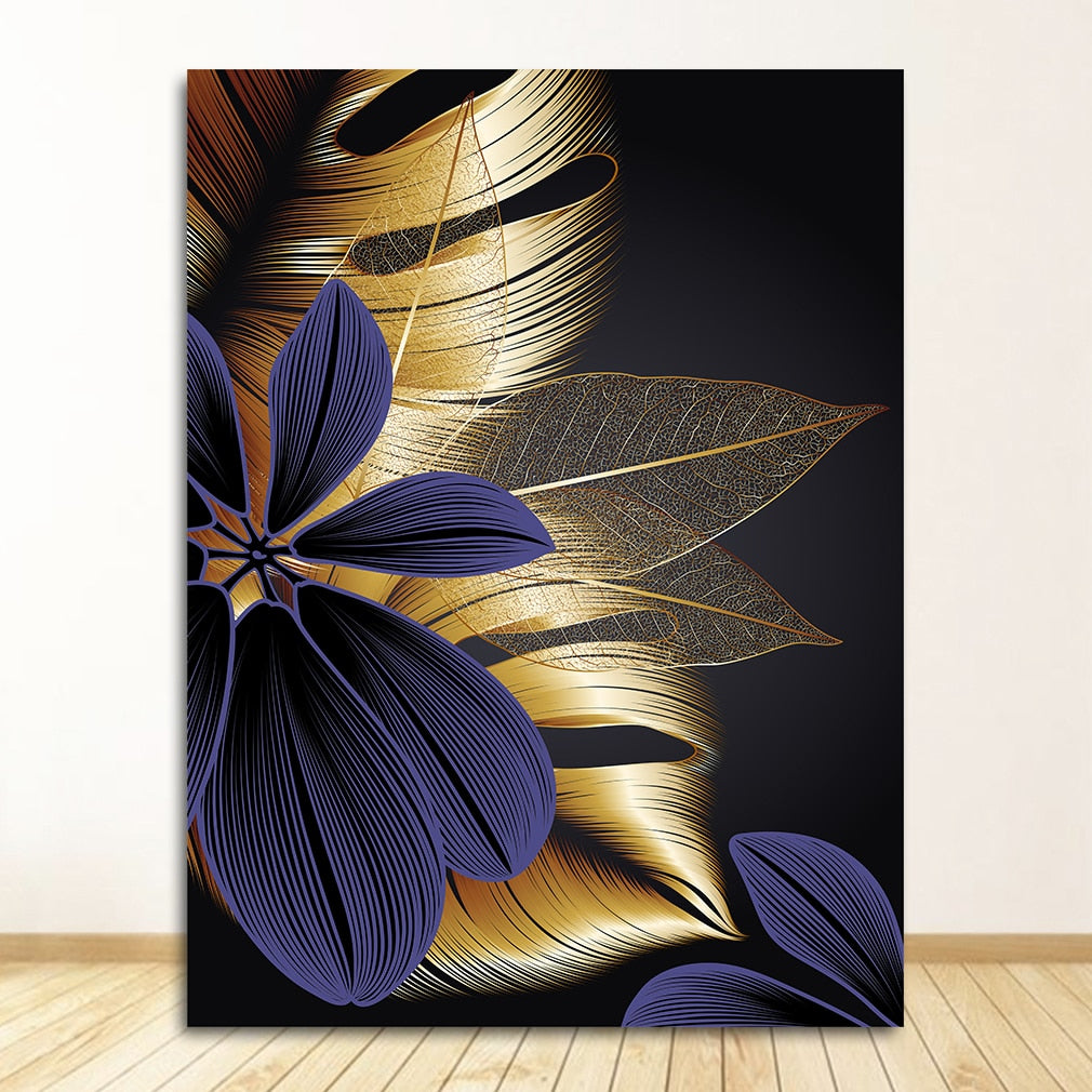 Arthia Designs - Nordic Black Golden Leaf Canvas Art - Review