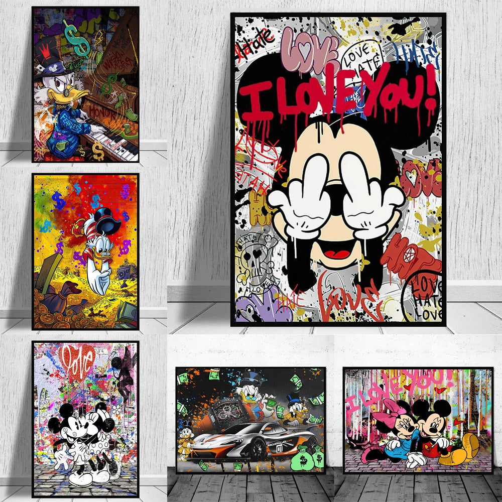 Arthia Designs - Mickey Mouse and Donald Duck Graffiti Canvas Art - Review