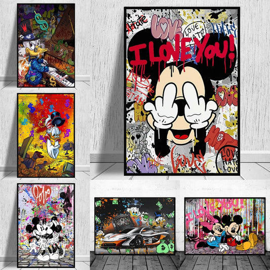 Arthia Designs - Mickey Mouse and Donald Duck Graffiti Canvas Art - Review