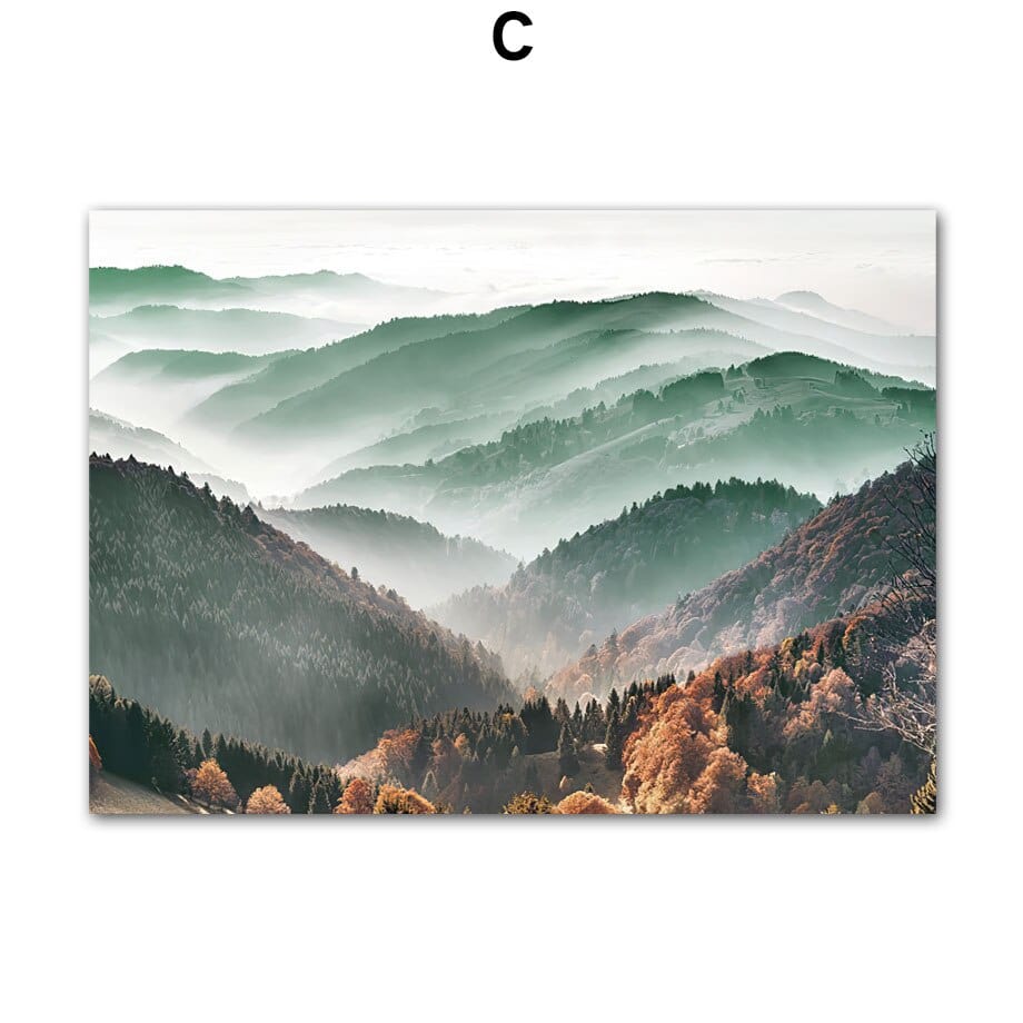 Arthia Designs - Forest Mountain Lake Landscape Canvas Art - Review