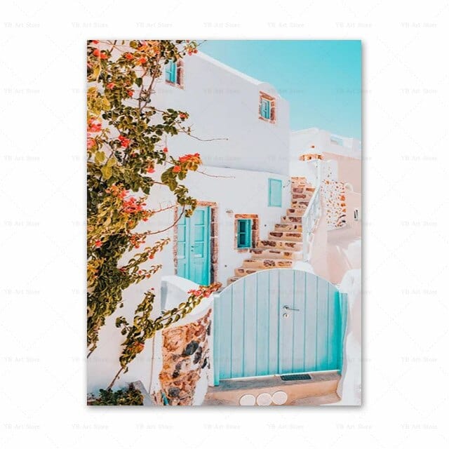 Arthia Designs - Santorini Summer View Gallery Wall Canvas Art - Review