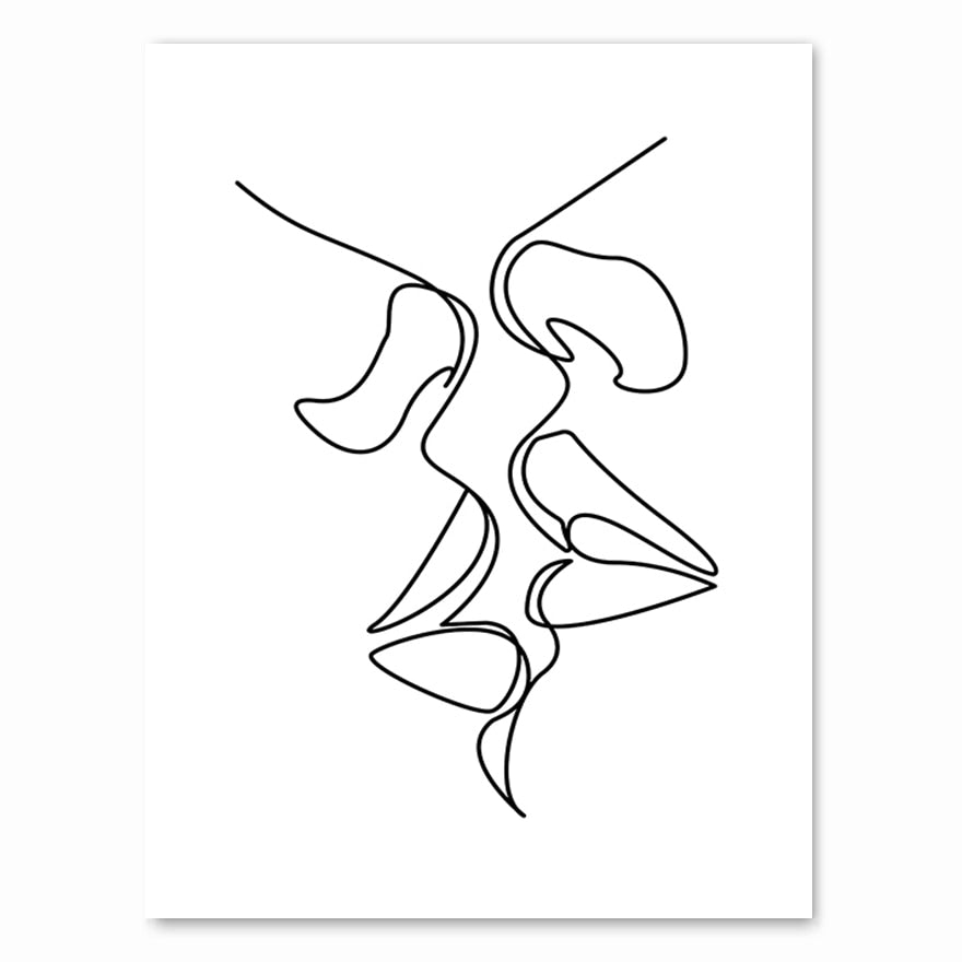 Arthia Designs - Abstract Figures Line Sexy Woman Canvas Art - Review